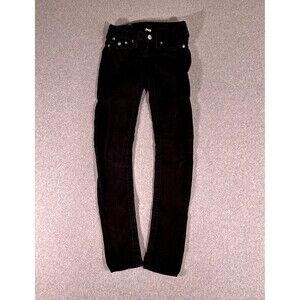 True Religion Womens Jeans Black Tag Size 25 (29x31) Low Rise Straight Stretch